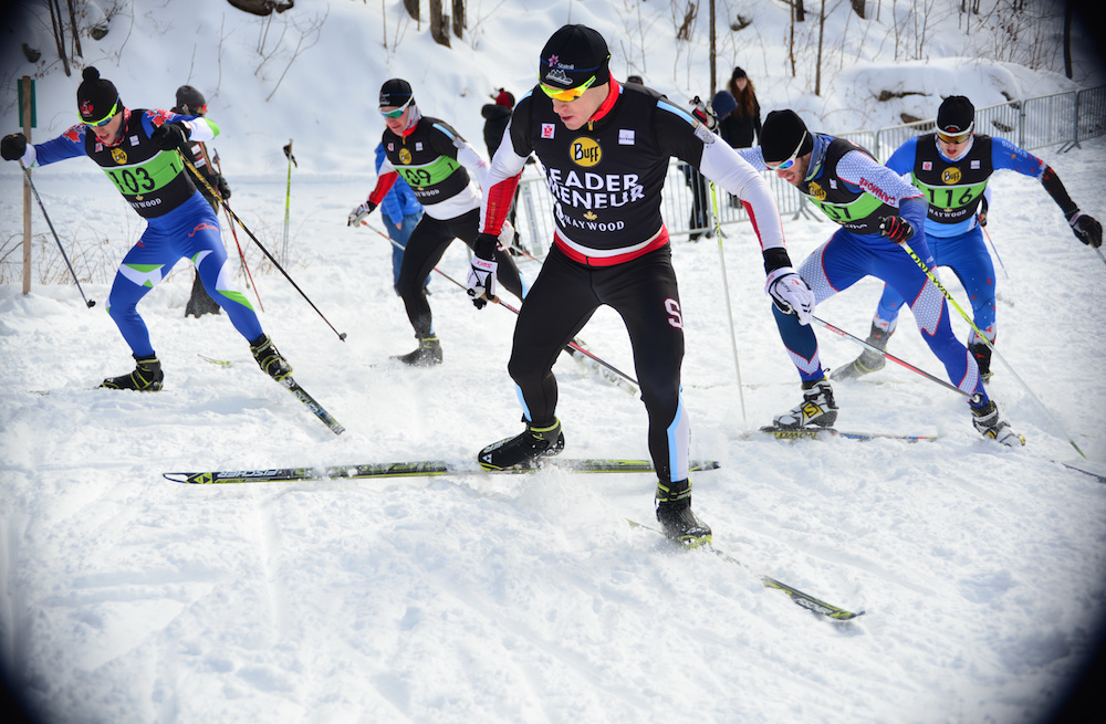 NorAm leader Michael Somppi (AWCA/NST-Dev.) on his way to winning the men’s 1.5 k freestyle sprint on the first day of Eastern Canadian Championships on Jan. 30 in Gatineau, Quebec. Photo: Fred Webster