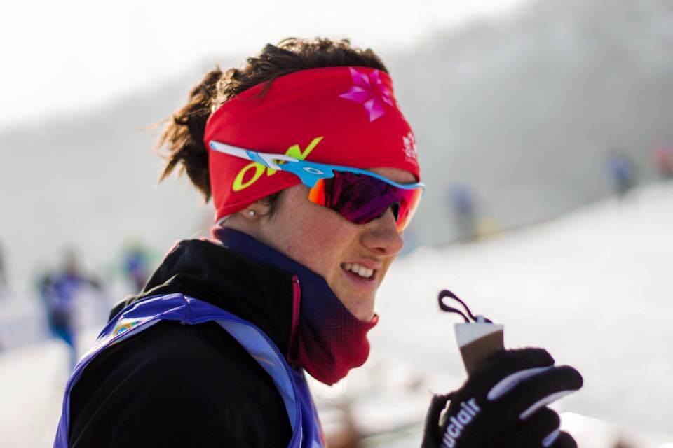 Olivia Bouffard-Nesbitt (Rocky Mountain Racers) aux Championnats du monde U23 la semaine dernière à Almaty, au Kazakhstan. Bouffard-Nesbitt, 22 ans, y a affiché le meilleur résultat de sa carrière : 12e au skiathlon de 15 km. Photo : Raphaël Couturier
