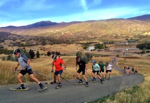 Rollerskiing at Soldier's Hollow