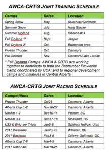 AWCA and CRTG schedule