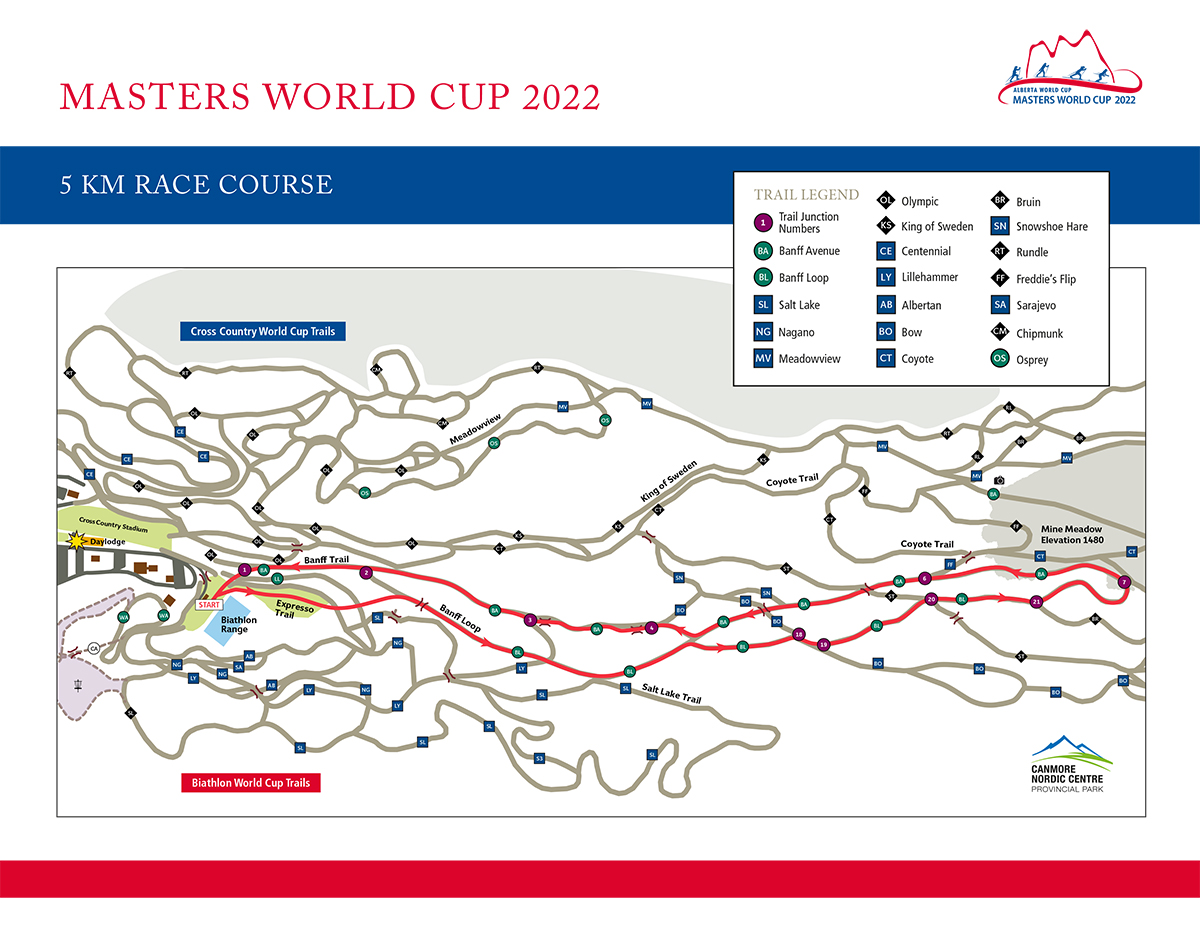 Coupe du monde des Masters 2022 5k Map