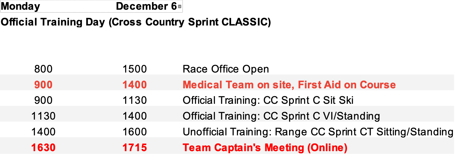 Schedule Dec.6 website