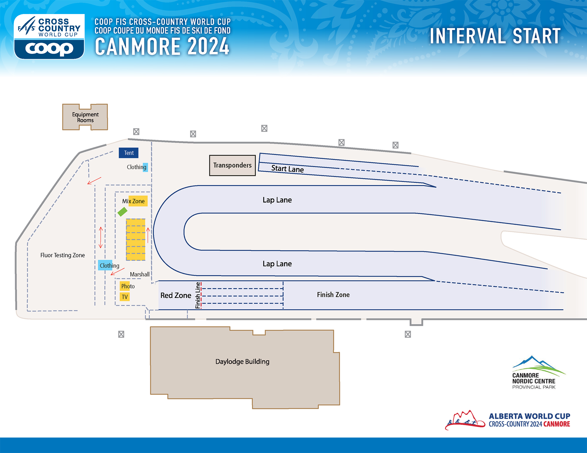 FIS 2024 - Carte des stades de départ par intervalles